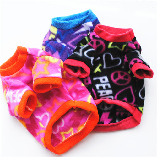 Puppy spring and autumn warm fleece
