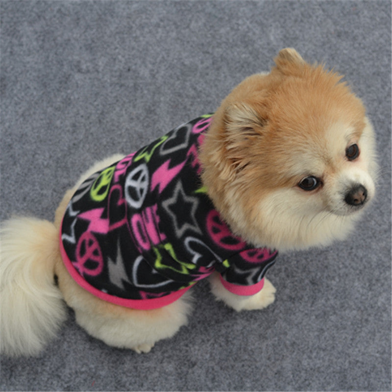 Puppy spring and autumn warm fleece