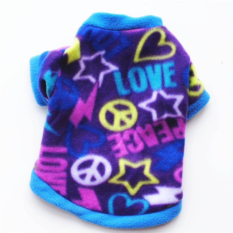 Puppy spring and autumn warm fleece
