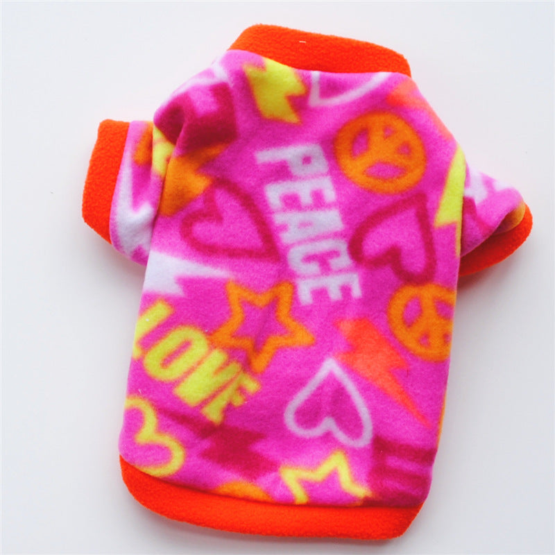 Puppy spring and autumn warm fleece