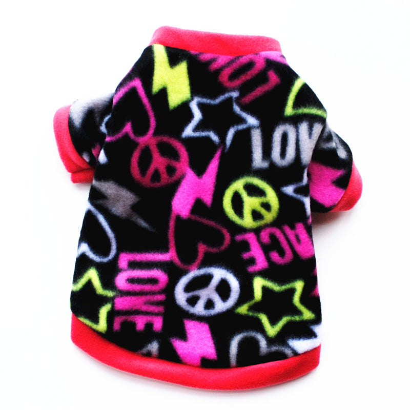 Puppy spring and autumn warm fleece