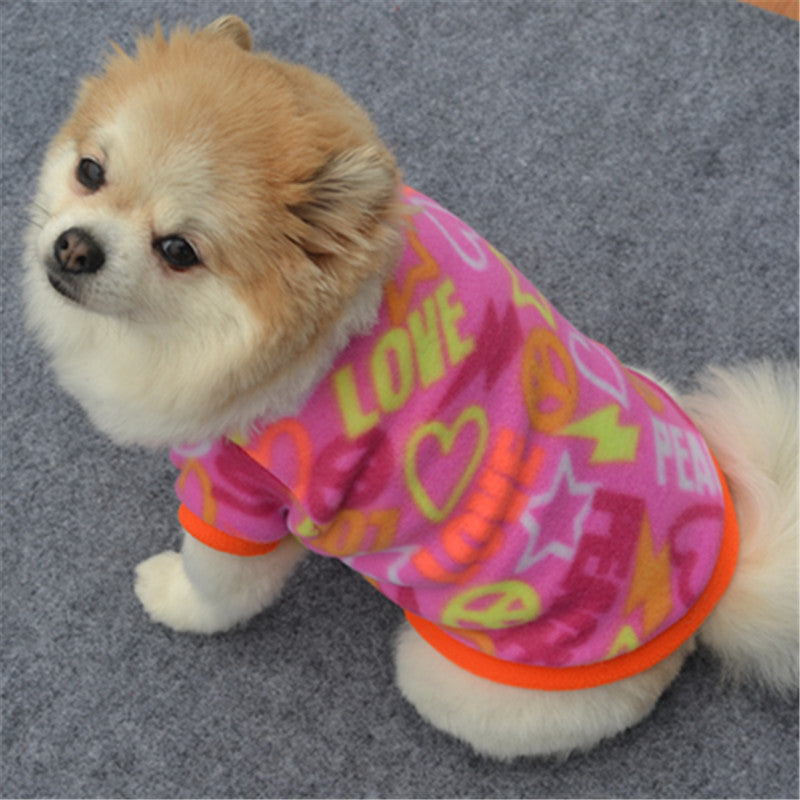 Puppy spring and autumn warm fleece