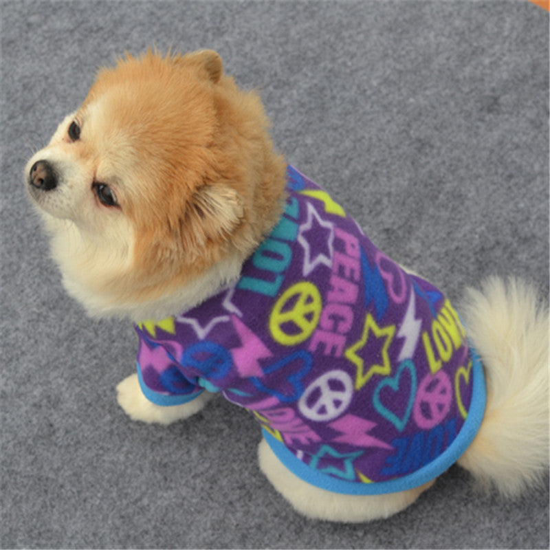 Puppy spring and autumn warm fleece